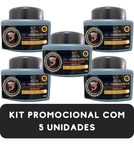  Kit 4 Gel De Massagem Cartilagem De Tubarao Sanjully Promo