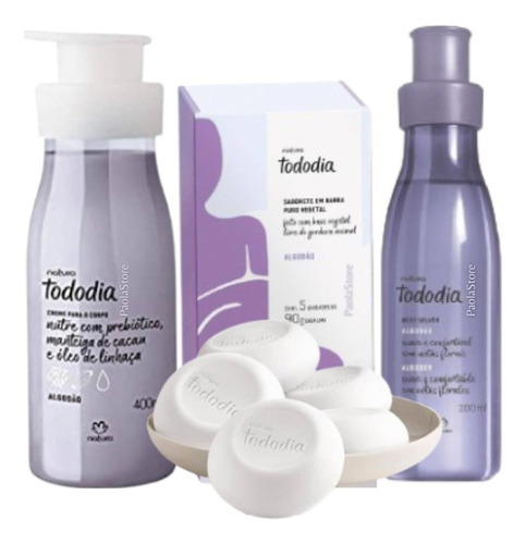 Tododia Algodón Body Splash, Crema Corporal, Jabones Natura