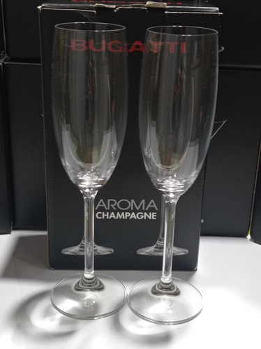  Bugatti Aroma Champagne Copa Cristal Fino Italia Pack De 2