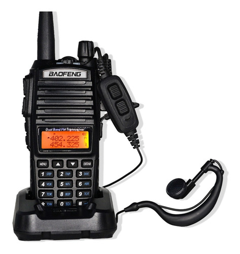 Rádios walkie talkie Baofeng UV82 UHF/VHF 128 canais, 8 km, cor preta