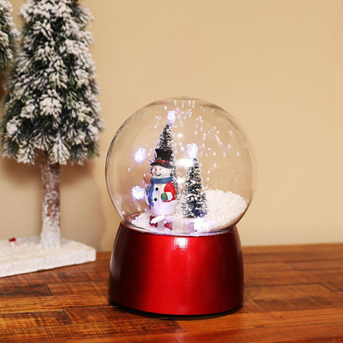 Bola De Nieve Iluminada Para Decoración Navideña, Regalo