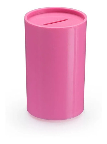 Imagem 1 de 1 de Cofrinho Lembrancinha De Plástico - Rosa Bebe- 01 Unidade - 