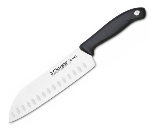 Cuchillo Ligero Santoku Alveolado 18 Cms Evo 3 Claveles 1356