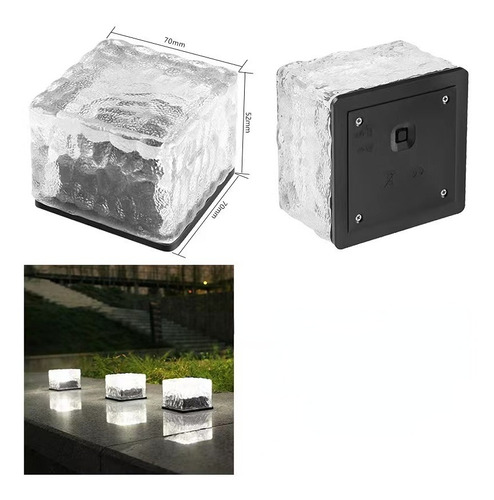 4xluz Solar Para Baldosas De Suelo Luz Para Cubitos De Hielo