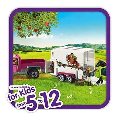 Schleich North America Pick Up With Horse Trailer Playset