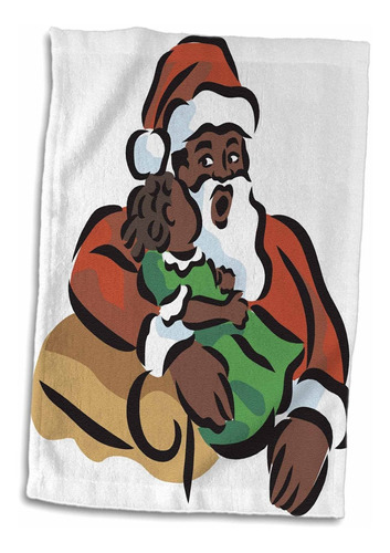 Toalla Para Bebé Con Diseño De Papá Noel Afroamerica...