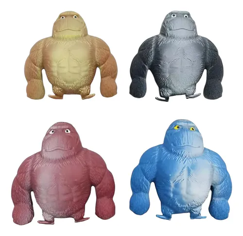 Muñeco Estirable Pack De 4 Juguetes Antiestrés De Gorila - Elásticos, Indestructibles, Para Aliviar Ansiedad En Adultos Y Niños Gorilas Para Niños