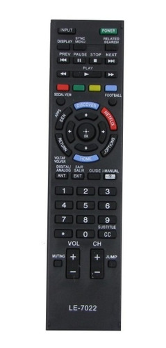 Controle Remoto Compatível Com Televisores Sony - Le7022