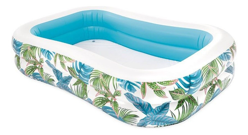 Alberca Inflable Piscina Rectangular Niños Intex 229 X 152cm Color Multicolor