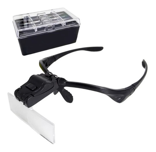 Oculos Lupa 5 Lentes Led Profissional Estetica Cilios Cabeça