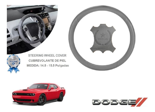 Funda Cubrevolante Gris Piel Dodge Challenger Rt 2019