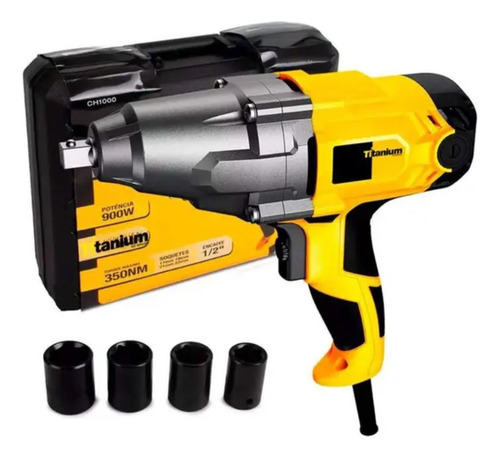 Chave De Impacto Elétrica Titanium ½ 900w  Com 4 Soquetes