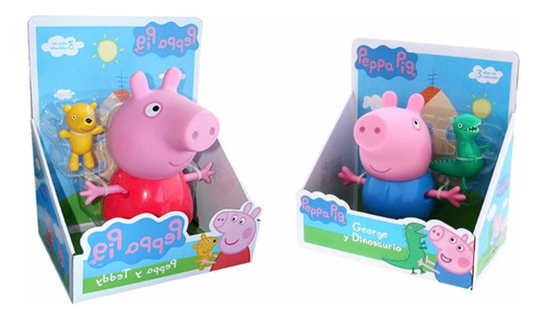 Peppa Pig Con Teddy  Y George Pig Con Dinosaurio - Fotorama