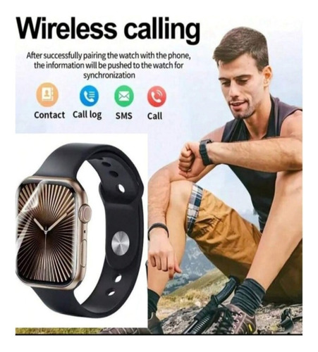 Pulsera Deportiva Smart Watch Negro Liso Negro Negro