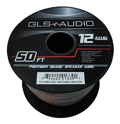 Alambre De Altavoz De 50 Pies Calibre Gls Audio Premium 12