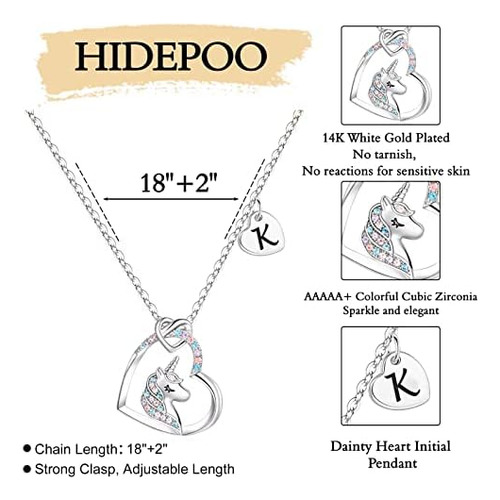Hidepoo Collar Para Niñas Regalos ' Regalos De Unicornios Pa