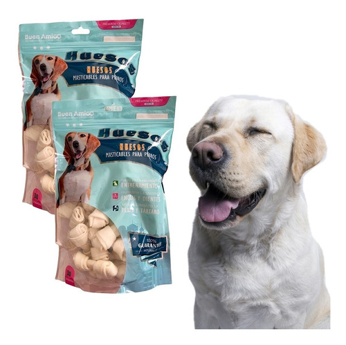 Pack 60 Huesos Snack Cartílago Masticable Comestible Perro 