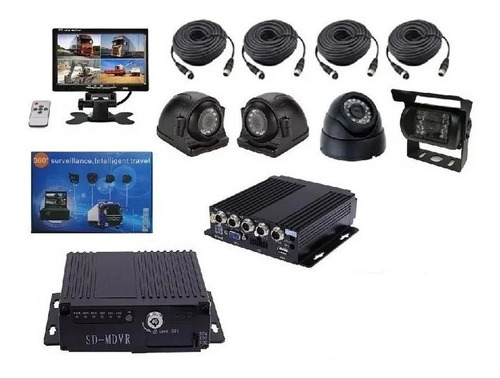 Kit Dvr Movil 4 Camaras Hd 720p Micro Camion Colectivo