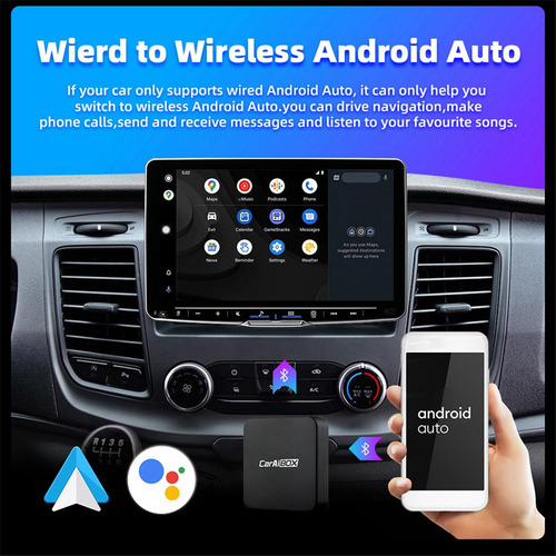 Adaptador Car Aibox Wireless Android Auto Carplay Smart Car