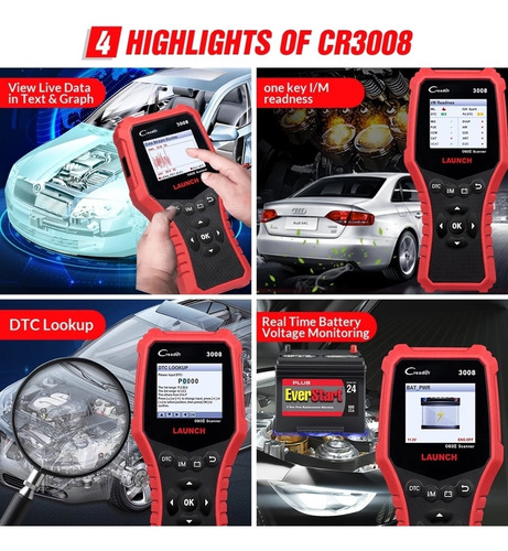 Imagen 4 de 10 de Escaner Automotriz Launch Creader 3008
