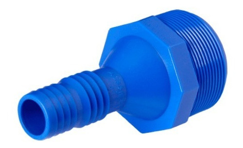 Adaptador Espigão Agrojet Rosca Externa 2 X 1 Pol Cor Azul