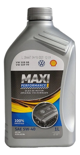 Óleo Sintético Filtro 5w40 508 Maxi Perfomance Original Vw