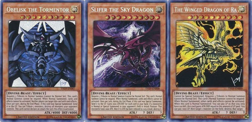 Dioses Egipcios X3 / Ra - Obelisk - Slifer / Yugioh Secret