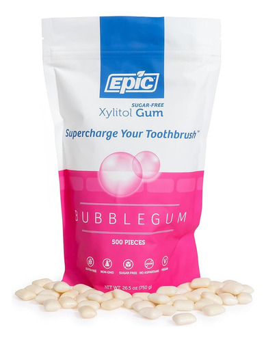 Epic Gum Chicle Sin Aspartame Sabor Tutti Frutti 500 Piezas