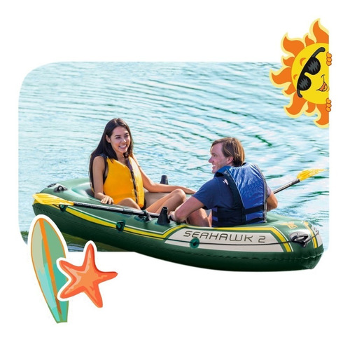 Bote Inflable Seahawk 2 Set 2 Rem+infl 236x114x41 Cm Intex 