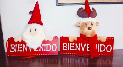 Cartel Bienvenido Navidad Santa Reno Importado Exclusivo | Envío gratis Cartel Bienvenido Navidad Santa Reno Importado Exclusivo | Envío gratis