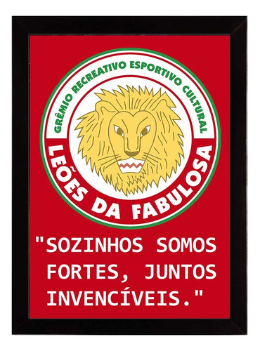 Torcida Leões Da Fabulosa, Lusa, Quadro C/ Moldura 33x24cm