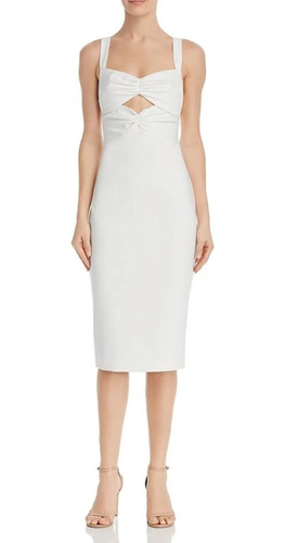 Vestido Cocktail Blanco Cut-out Marca Likely Talla 8