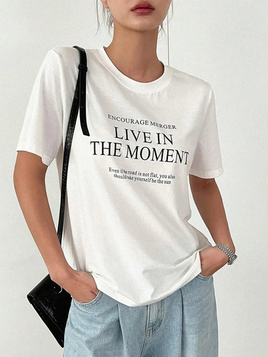 Remeras Con Frases En Ingles De Vestir Mujer Dama Original