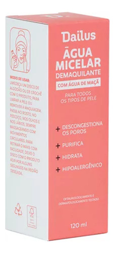 Água Micelar Demaquilante Dailus 120ml