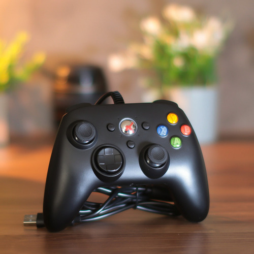 Controle Com Fio Para Xbox 360 Pc Joystick Usb Entrada Para