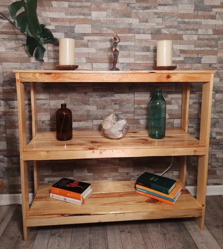 Mesa De Arrimo Rústica Fabricada Con Madera De Pallet