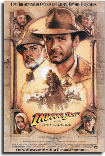  Indiana Jones E A Última Cruzada Pôster De Filme Pintura De