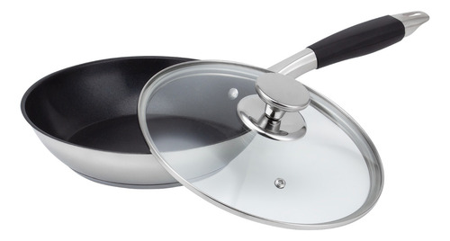 Sartén 24 Cm Acero Inoxidable Con Tapa Inducción Fraciel