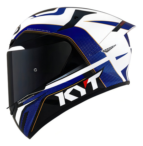 Capacete Kyt Tt Course Grand Prix Azul/vermelho