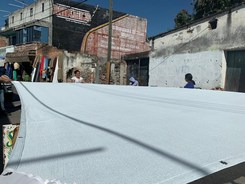 Imagen 4 de 4 de Malla Sombra 90% De 8x8 Mts Blanca Lista Para Colocar
