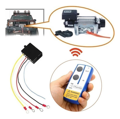 Cabrestante Eléctrico Lazhu Control Remoto Inalámbrico 12v