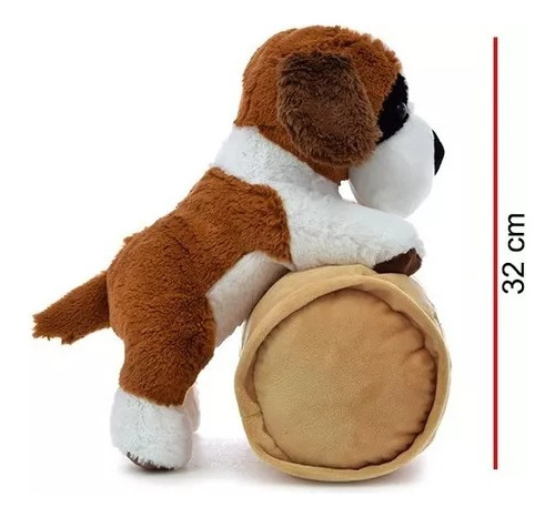 Peluche Perro San Bernardo C/ Barril Suave 32 Cm Phiphi Toys