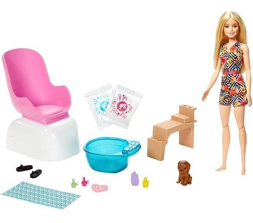 Imagem 2 de 5 de Boneca Barbie Spa - Salão De Manicure Com Pet - Mattel Gnh07