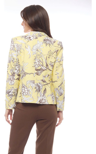 Saco Foley's Amarillo Bolsas Solapa Boton Mujer 125412