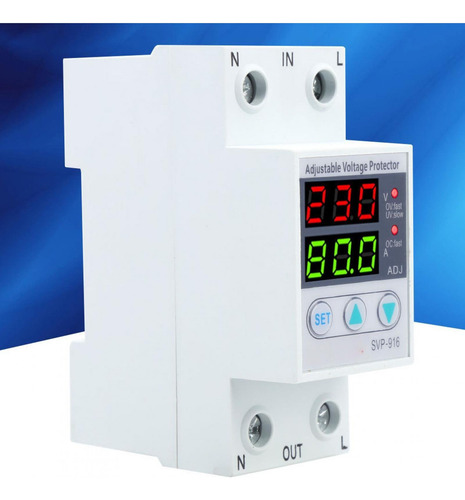 Protector Ajustable Sobre Y Bajo Voltaje 100130 Vac 40a