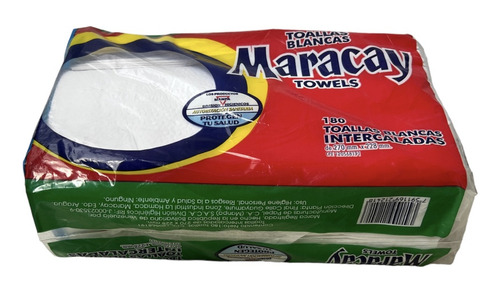 Toallas Blancas Intercaladas Maracay (180 Hojas 270x228mm)