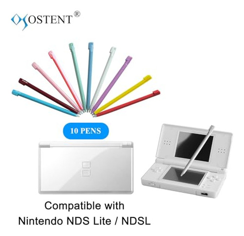 Ostent Pack De 10 Stylus Color Touch Para Nds Lite