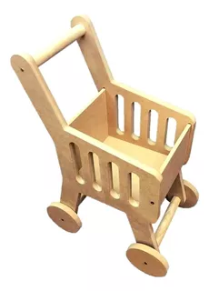 Carrito De Compras De Madera Juguete - Linea Montessori