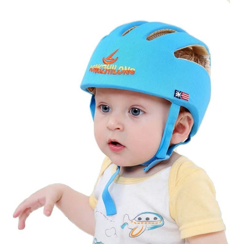 Casco Protector De Seguridad Para Bebes Y Niños *azul*