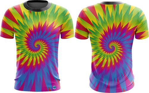 Camiseta/camisa Tie Dye Sublimação Colorida - Tai Dai Paz 02